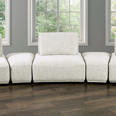Stavanger Light Gray Curved 3-Seater - Ornate Home