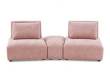 Stavanger Pink 2-Seater w/Ottoman - Ornate Home