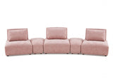 Stavanger Pink Curved 3-Seater - Ornate Home