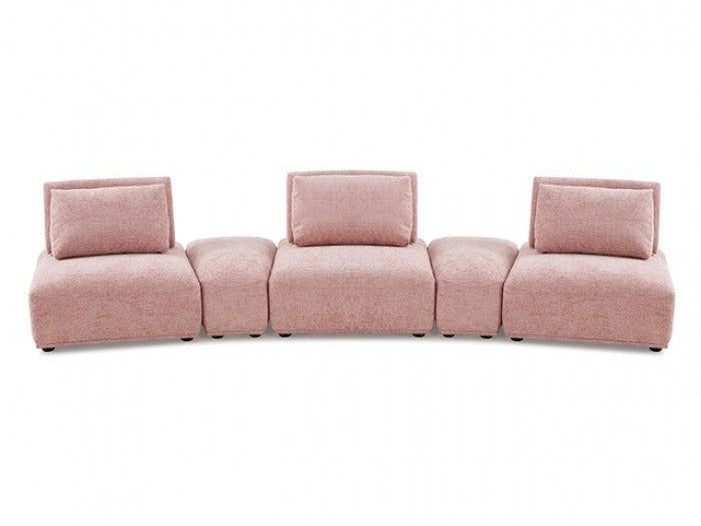 Stavanger Pink Curved 3-Seater - Ornate Home