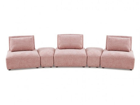Stavanger Pink Curved 3-Seater - Ornate Home