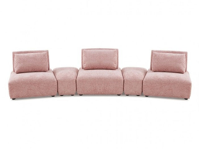 Stavanger Pink Curved 3-Seater - Ornate Home