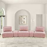 Stavanger Pink Curved 3-Seater - Ornate Home