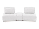 Stavanger White 2-Seater w/Ottoman - Ornate Home