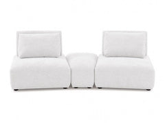 Stavanger White 2-Seater w/Ottoman - Ornate Home