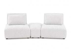 Stavanger White 2-Seater w/Ottoman - Ornate Home