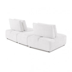 Stavanger White 2-Seater w/Ottoman - Ornate Home