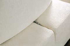 Stavanger White 2-Seater w/Rect. Ottoman - Ornate Home