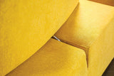 Stavanger Yellow 2-Seater w/ Square Ottoman - Ornate Home