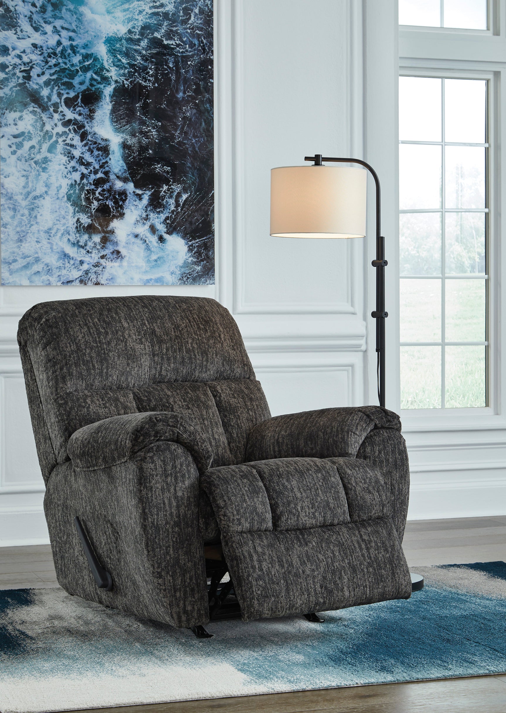 Stayfish Gunmetal Rocker Recliner (Online Special Price) - Ornate Home