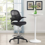Stealth Black Drafting Chair - Ornate Home