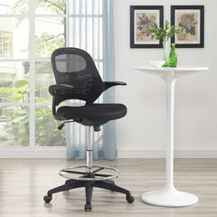 Stealth Black Drafting Chair - Ornate Home