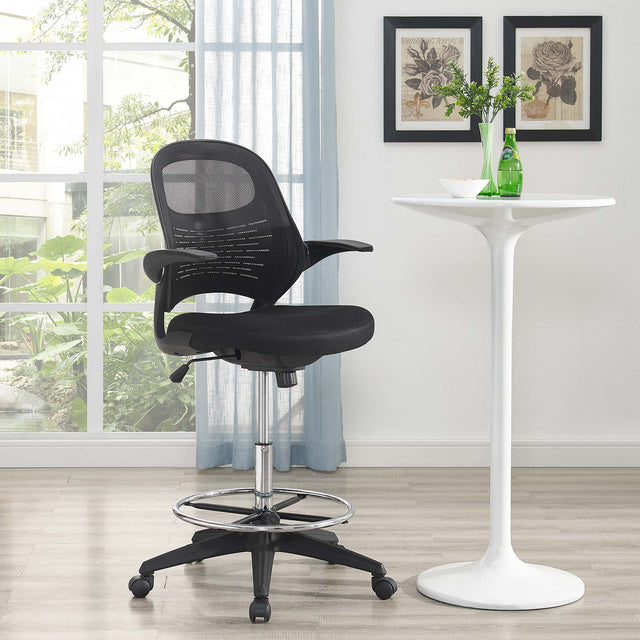 Stealth Black Drafting Chair - Ornate Home