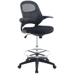 Stealth Black Drafting Chair - Ornate Home