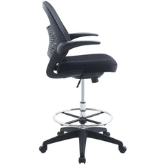 Stealth Black Drafting Chair - Ornate Home