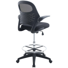 Stealth Black Drafting Chair - Ornate Home