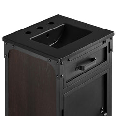 Steamforge Black 18" Bathroom Vanity - Ornate Home