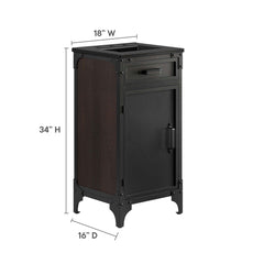 Steamforge Black 18" Bathroom Vanity - Ornate Home