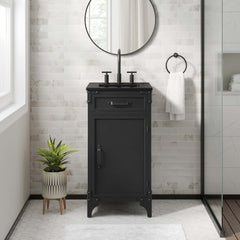 Steamforge Black 18" Bathroom Vanity - Ornate Home