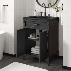 Steamforge Black 24" Bathroom Vanity - Ornate Home