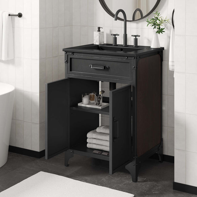 Steamforge Black 24" Bathroom Vanity - Ornate Home