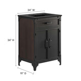 Steamforge Black 24" Bathroom Vanity - Ornate Home
