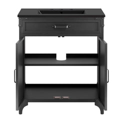 Steamforge Black 30" Bathroom Vanity - Ornate Home