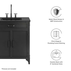 Steamforge Black 30" Bathroom Vanity - Ornate Home