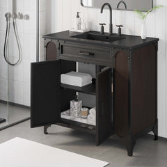 Steamforge Black 36" Bathroom Vanity - Ornate Home