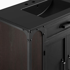 Steamforge Black 36" Bathroom Vanity - Ornate Home