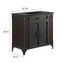 Steamforge Black 36" Bathroom Vanity - Ornate Home