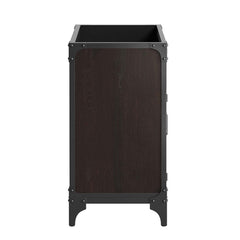 Steamforge Black/Walnut 30" Bathroom Vanity Cabinet (Sink Basin Not Included) - Ornate Home