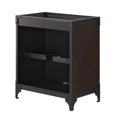 Steamforge Black/Walnut 30" Bathroom Vanity Cabinet (Sink Basin Not Included) - Ornate Home