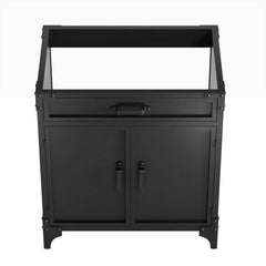 Steamforge Black/Walnut 30" Bathroom Vanity Cabinet (Sink Basin Not Included) - Ornate Home