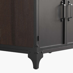 Steamforge Black/Walnut 30" Bathroom Vanity Cabinet (Sink Basin Not Included) - Ornate Home