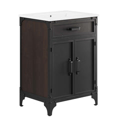 Steamforge White/Black 24" Bathroom Vanity - Ornate Home