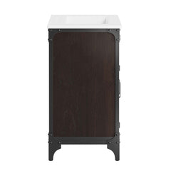Steamforge White/Black 24" Bathroom Vanity - Ornate Home