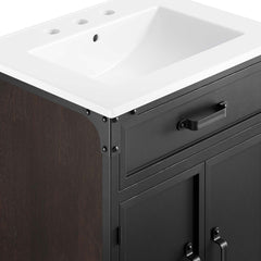 Steamforge White/Black 24" Bathroom Vanity - Ornate Home