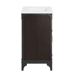 Steamforge White/Black 30" Bathroom Vanity - Ornate Home