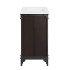 Steamforge White/Black 36" Bathroom Vanity - Ornate Home