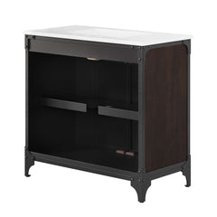 Steamforge White/Black 36" Bathroom Vanity - Ornate Home
