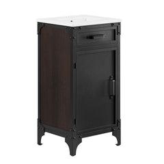 Steamforge White black 18" Bathroom Vanity - Ornate Home