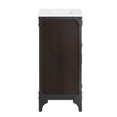 Steamforge White black 18" Bathroom Vanity - Ornate Home