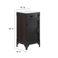 Steamforge White black 18" Bathroom Vanity - Ornate Home