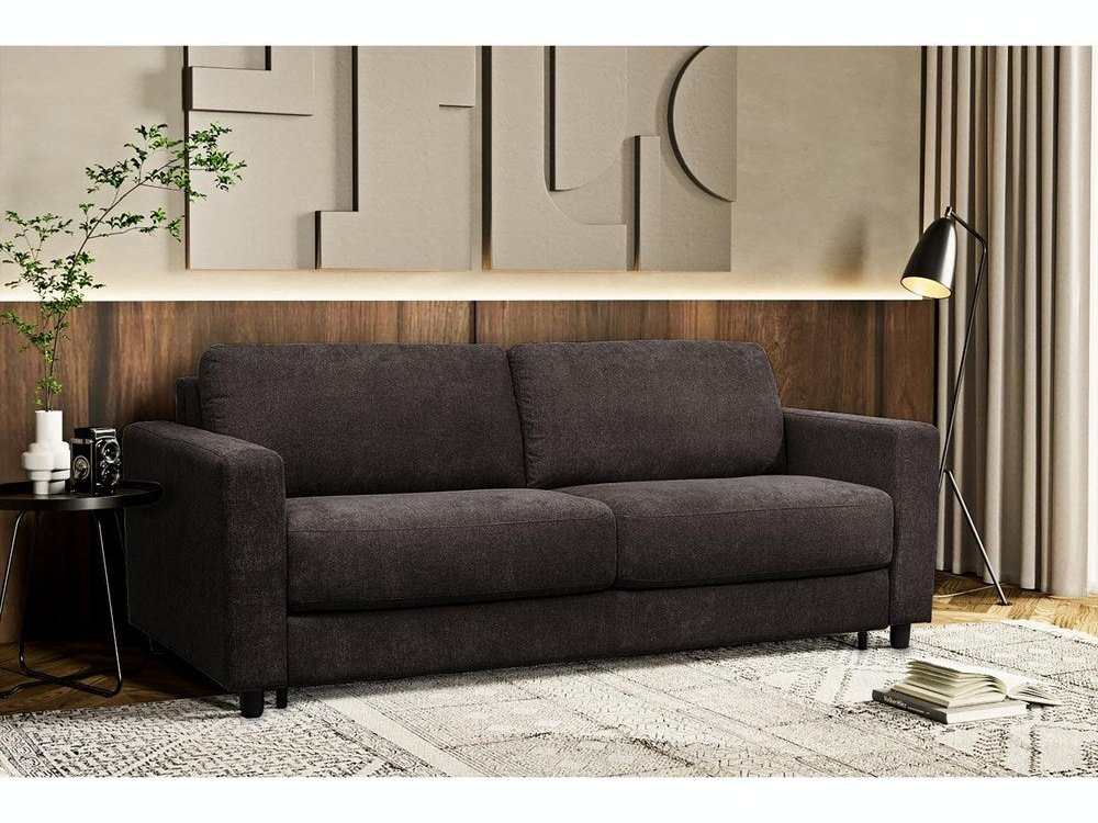 Stearns & Foster® Atillio Espresso Queen Sleeper Sofa w/ 6” Memory Foam Mattress - Ornate Home