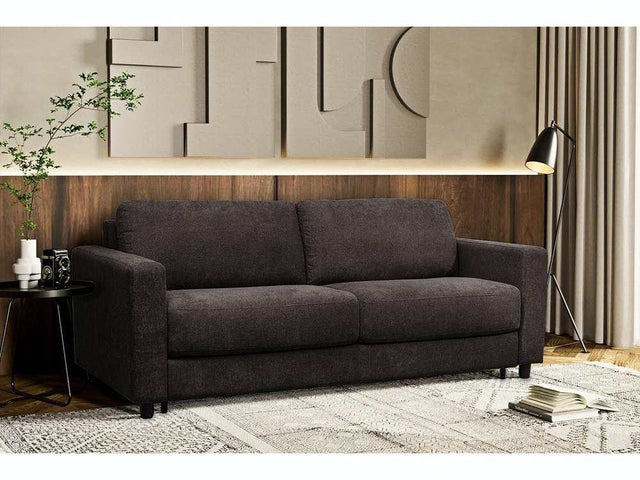 Stearns & Foster® Atillio Espresso Queen Sleeper Sofa w/ 6” Memory Foam Mattress - Ornate Home