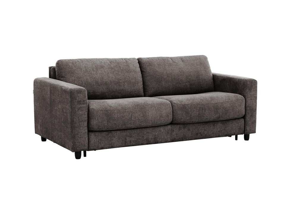 Stearns & Foster® Atillio Espresso Queen Sleeper Sofa w/ 6” Memory Foam Mattress - Ornate Home