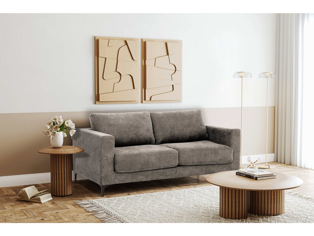 Stearns & Foster® Enzo Taupe Full Sleeper w/ Memory Foam Mattress - Ornate Home