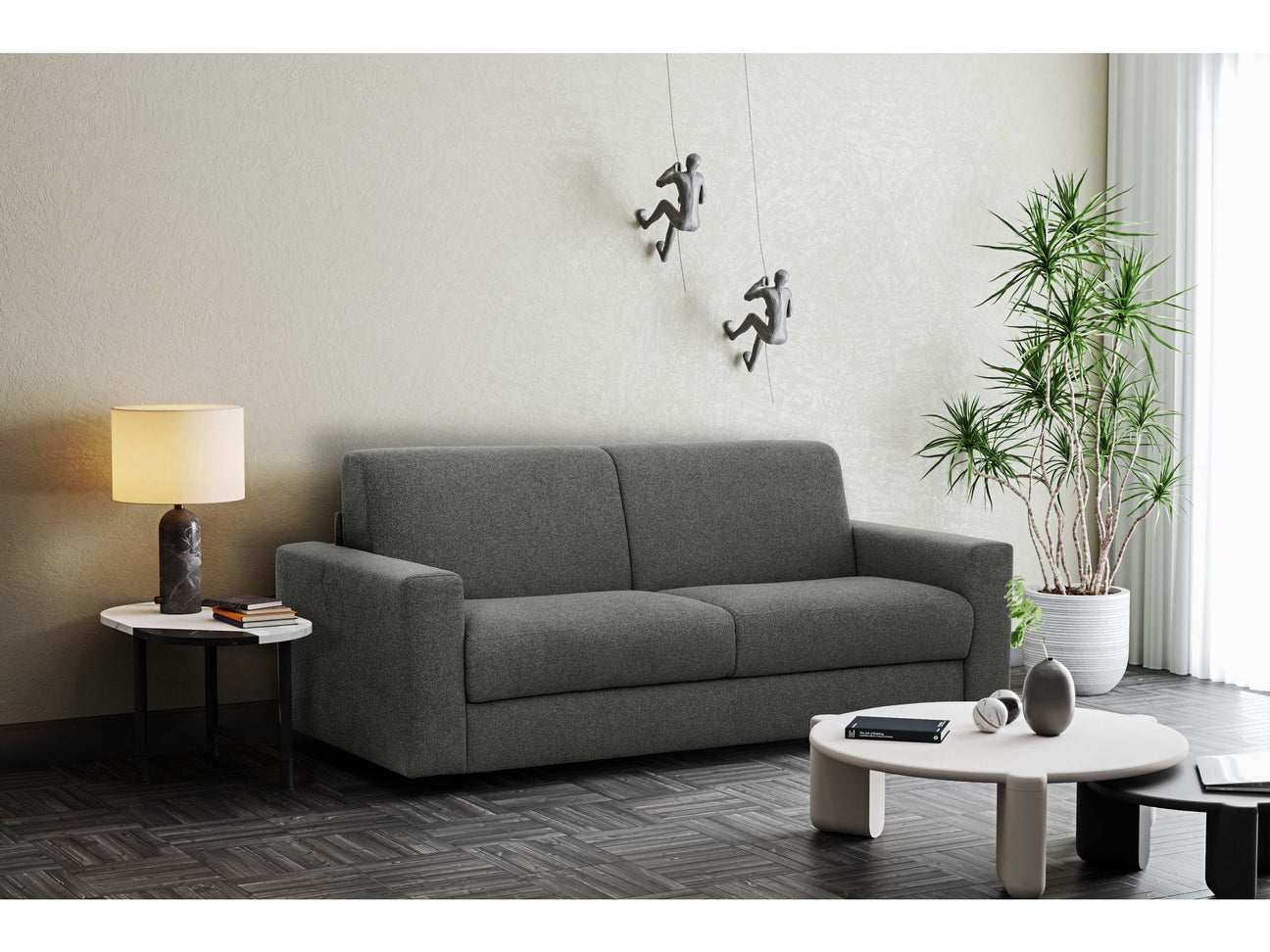 Stearns & Foster® Giotto Anthracite Full Sleeper Sofa w/ Memory Foam Mattress - Ornate Home