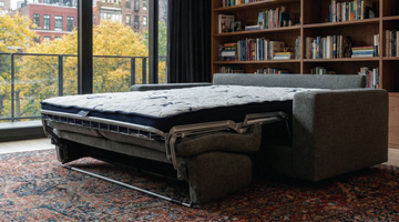 Stearns & Foster® Giotto Anthracite Full Sleeper Sofa w/ Memory Foam Mattress - Ornate Home
